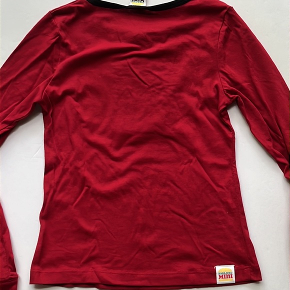 Harajuku Mini for Target Red Long Sleeve Tee Bow Tulle & Sequins - Picture 10 of 11